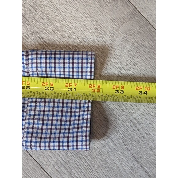 UNTUCKIT Mens Sz 3XL XXXL Blue  Purple White Gingham Check Long-Sleeve Button-Up - Picture 12 of 12